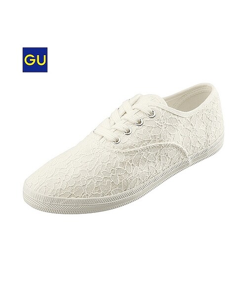 GU(ジーユー)の「(GU)WOMENキャンバスシューズ(レース)(WOMEN ⁄ シューズ・レディース・80・25.0cm/23.0cm/24.0cm)」の1枚目の写真