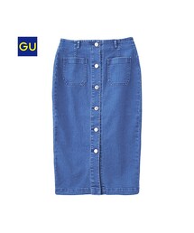 GU | （GU）デニムフロントボタンスカート(スカート)