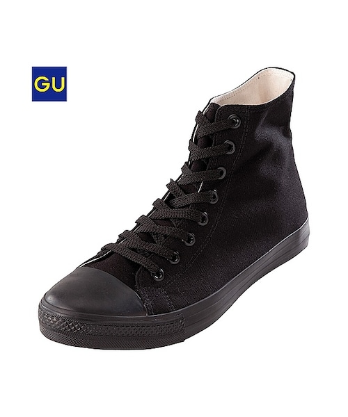 GU(ジーユー)の「(GU)キャンバスシューズハイカットA(MEN ⁄ ブーツ・シューズ・メンズ・NAVY/WHITE/88/BLACK・28.0cm/27.0cm/25.0cm/24.0cm/23.0cm/26.0cm)」の4枚目の写真