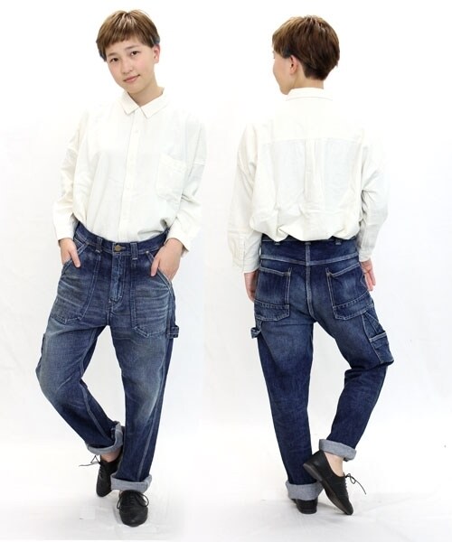 RNA-N(アールエヌエーエヌ)の「ペインターワークデニム(パンツ・レディース・ヴィンテージブルー中色/ヴィンテージブルー濃色・S/M)」の12枚目の写真