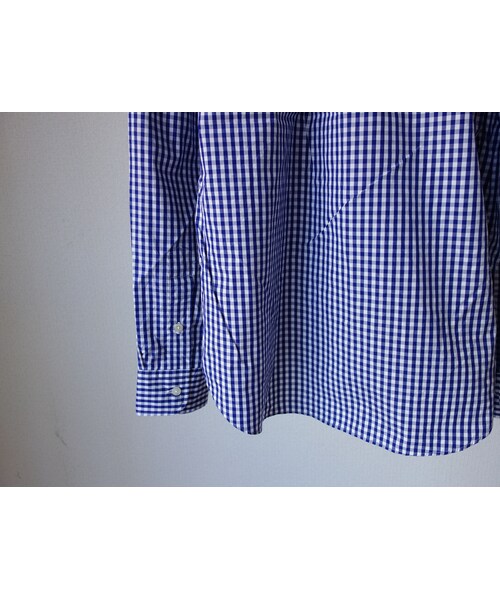 MANUAL ALPHABET（マニュアル アルファベット）の「【RECOMMEND】Manualalphabet マニュアルアルファベット GINGHAMCHECK BD SHIRT ギンガムチェックボタンダウンシャツ NVY ネイビー MEN'S メンズ（シャツ/ブラウス・メンズ・その他）」の12枚目の写真