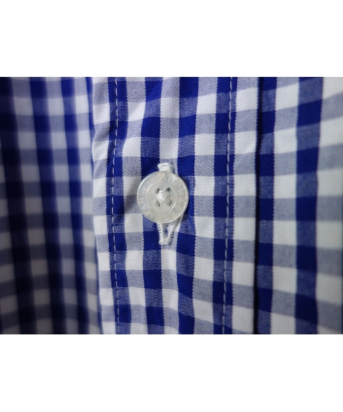 MANUAL ALPHABET（マニュアル アルファベット）の「【RECOMMEND】Manualalphabet マニュアルアルファベット GINGHAMCHECK BD SHIRT ギンガムチェックボタンダウンシャツ NVY ネイビー MEN'S メンズ（シャツ/ブラウス・メンズ・その他）」の9枚目の写真