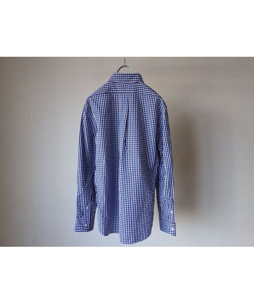 MANUAL ALPHABET（マニュアル アルファベット）の「【RECOMMEND】Manualalphabet マニュアルアルファベット GINGHAMCHECK BD SHIRT ギンガムチェックボタンダウンシャツ NVY ネイビー MEN'S メンズ（シャツ/ブラウス・メンズ・その他）」の10枚目の写真