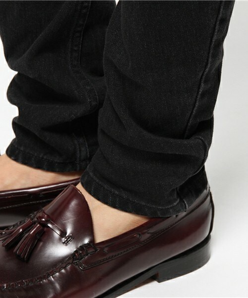 DIET BUTCHER（ダイエットブッチャー）の「DIET BUTCHER SLIM SKIN ヴィンテージ加工デニム（デニムパンツ・メンズ・ブラック/ダークブルー・1/2/3）」の11枚目の写真