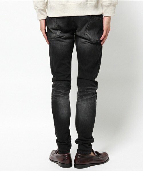 DIET BUTCHER（ダイエットブッチャー）の「DIET BUTCHER SLIM SKIN ヴィンテージ加工デニム（デニムパンツ・メンズ・ブラック/ダークブルー・1/2/3）」の7枚目の写真