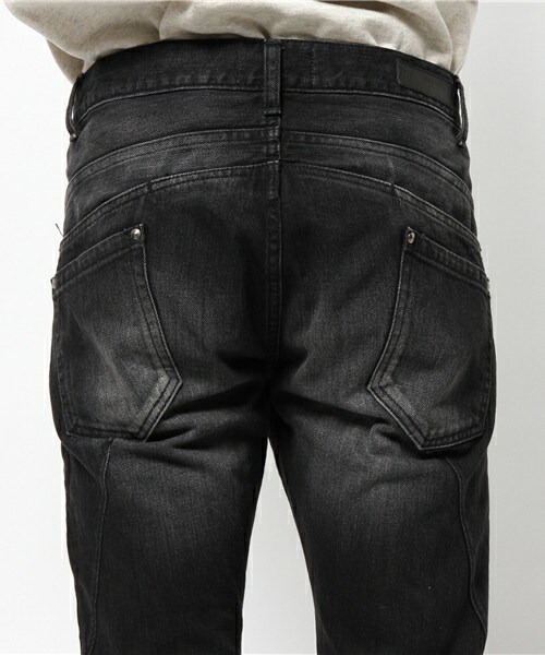 DIET BUTCHER（ダイエットブッチャー）の「DIET BUTCHER SLIM SKIN ヴィンテージ加工デニム（デニムパンツ・メンズ・ブラック/ダークブルー・1/2/3）」の9枚目の写真