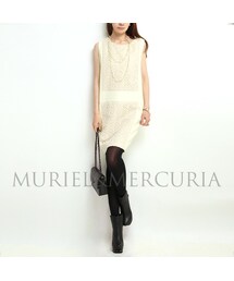 MURIEL&MERCURIA | レース編みドッキングツイードワンピース(ワンピース)