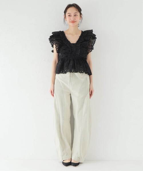 IENA(イエナ)の「【Sea New York/シー ニューヨーク】Marley Pleated Flutter ブラウス(その他・ブラック/S)」の3枚目の写真