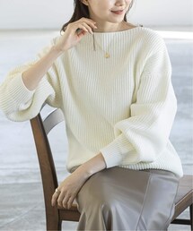 Noble（ノーブル）の「片畦ボートネックプルオーバー（その他）」