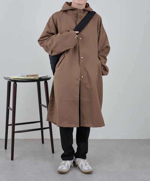 COLONY 2139(コロニートゥーワンスリーナイン)の「【SS先行予約】テックツイルオーバーモッズコート(モッズコート・メンズ・ブラウン/ブラック・M)」の1枚目の写真