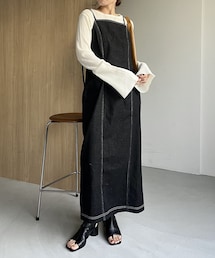 CAPRICIEUX LE'MAGE | デニムキャミワンピース(ワンピース)