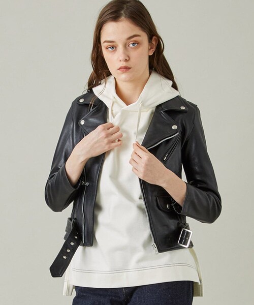 beautiful people(ビューティフルピープル)の「vintage leather THE /a riders jacket(その他アウター・メンズ・BLK・S/M)」の1枚目の写真