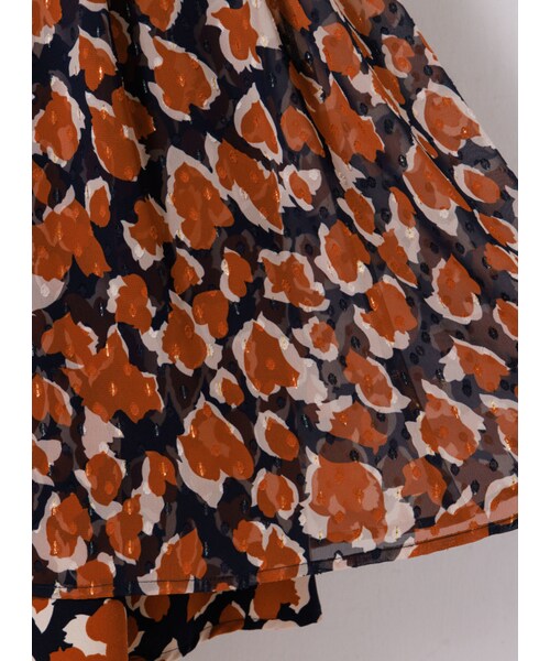 Marjorie（マージョリー）の「艷陽下的花，繽紛花卉綁帶露肩長洋裝（ワンピース/ドレス・レディース・深藍・XS/S/M）」の10枚目の写真