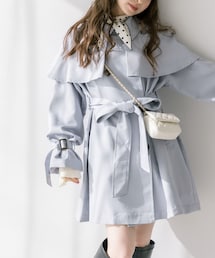 OLIVE des OLIVE | ケープ付きミドル丈トレンチコート(トレンチコート)