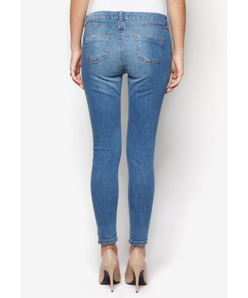 DOROTHY PERKINS（ドロシーパーキンス）の「Petite 'Harper' Roll Up Jeans（パンツ・レディース・Blue・10/6/8）」の3枚目の写真
