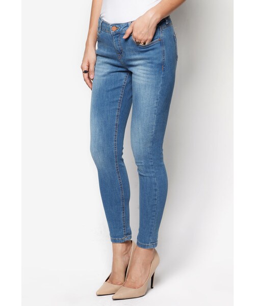DOROTHY PERKINS（ドロシーパーキンス）の「Petite 'Harper' Roll Up Jeans（パンツ・レディース・Blue・10/6/8）」の2枚目の写真