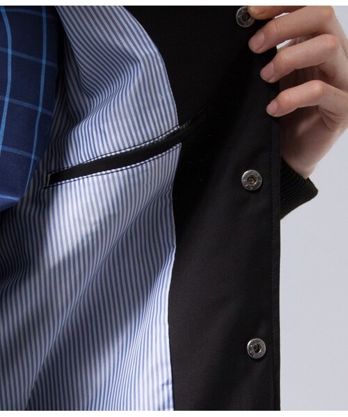 JUNRED（ジュンレッド）の「【先行予約】フェイクレザーコンビスタジャン 2015SS（ジャケット・メンズ・ブラック/グレー/ネイビー・0/1/2）」の12枚目の写真