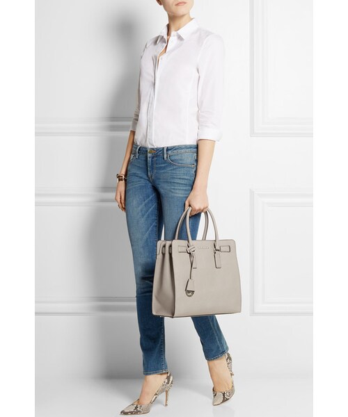 MICHAEL KORS（マイケルコース）の「MICHAEL Michael Kors Dillon large textured-leather tote（トートバッグ・レディース・Gray）」の5枚目の写真