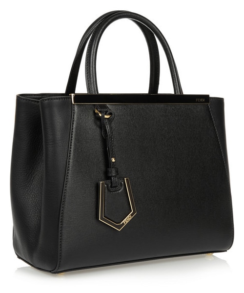 FENDI（フェンディ）の「Fendi 2Jours small textured-leather shopper（トートバッグ・レディース・Black）」の6枚目の写真