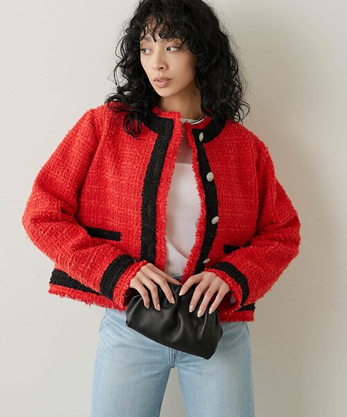 カーディガン Crillon Boucle Cardigan Classic Cardigan ~ Black Boucle – 3sixteen