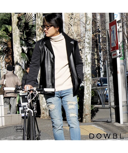 DOWBL（ダブル）の「チェスターコート（ジャケット/アウター・メンズ・ブラック・42/44/46）」の8枚目の写真