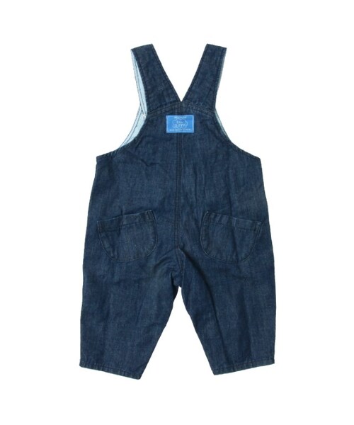 apres les cours（アプレレクール）の「ベビーデニムオーバーオール（オールインワン・サロペット・キッズ・ブルー/ネイビーブルー・70/80）」の4枚目の写真