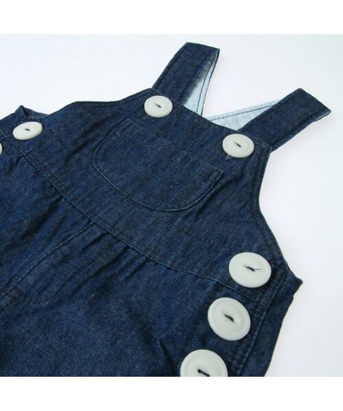apres les cours（アプレレクール）の「ベビーデニムオーバーオール（オールインワン・サロペット・キッズ・ブルー/ネイビーブルー・70/80）」の5枚目の写真