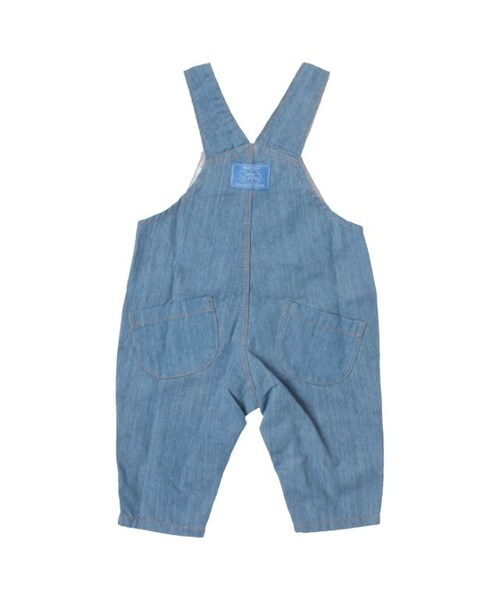 apres les cours（アプレレクール）の「ベビーデニムオーバーオール（オールインワン・サロペット・キッズ・ブルー/ネイビーブルー・70/80）」の3枚目の写真