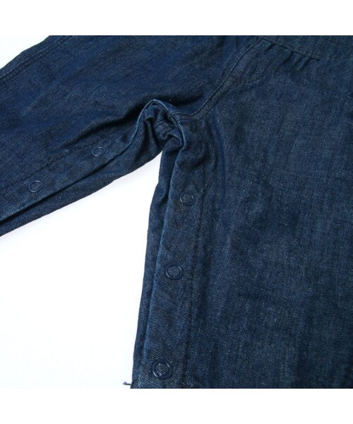 apres les cours（アプレレクール）の「ベビーデニムオーバーオール（オールインワン・サロペット・キッズ・ブルー/ネイビーブルー・70/80）」の6枚目の写真