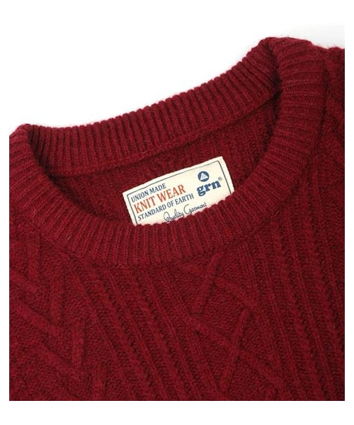 grn（ジーアールエヌ）の「高質感羊毛麻花紋針織衫（その他・メンズ・酒紅/深藍/黃・S/M/L）」の3枚目の写真