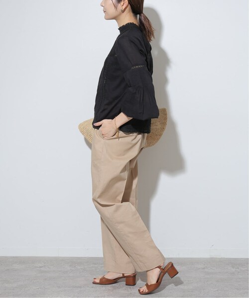 タグ付未使用✨ スローブイエナ　マニーレース ピンタックブラウス シャツ 黒 SLOBE IENA（スローブイエナ）の「《予約》マニーレース