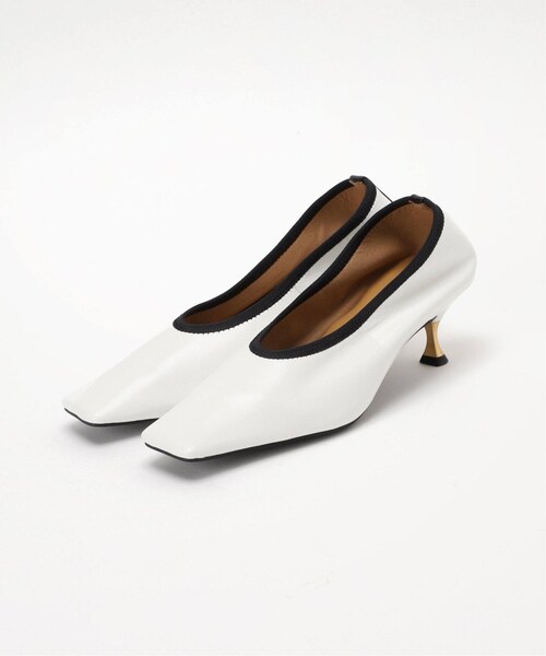 Le Talon GRISE 5.5 レザースクエアストレッチパンプス　24cm LE TALON（ルタロン）の「《予約》GRISE 5.5cmレザースクエア