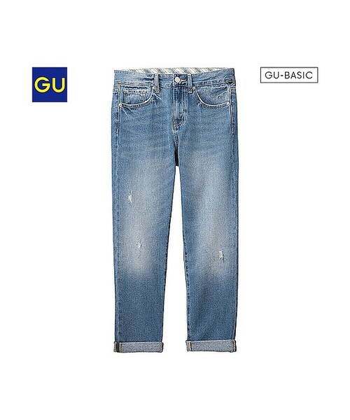 GU（ジーユー）の「（GU）ボーイフレンドアンクルジーンズＢ（WOMEN ⁄ ジーンズ・レディース・BLUE・L/S/XL/M）」の2枚目の写真