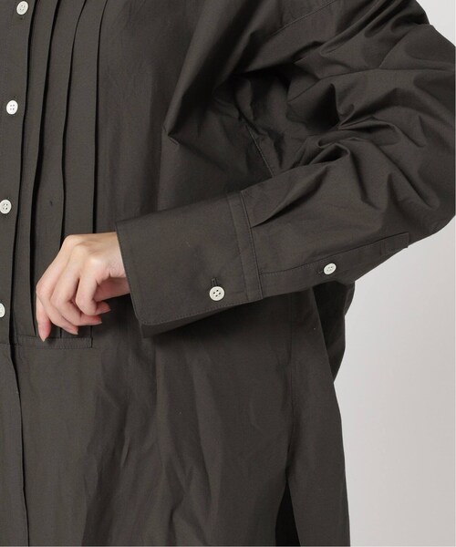 CITYSHOP TUCK DRESS SHIRTS ストライプ バンドカラー CITYSHOP（シティーショップ）の「《予約》TUCK DRESS シャツ