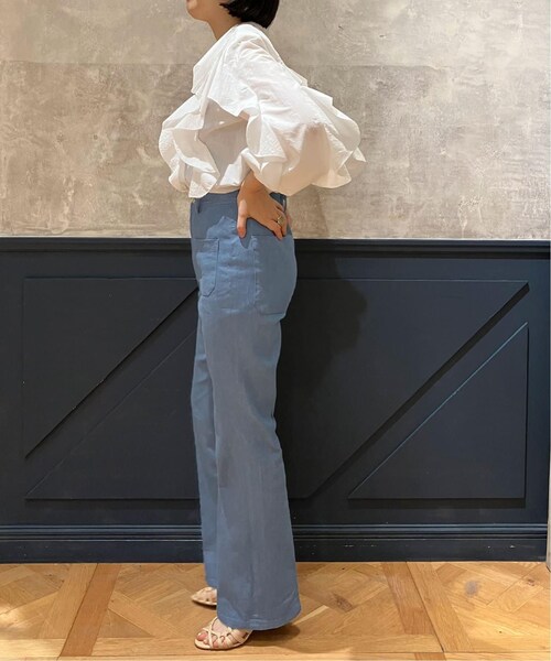 IENA（イエナ）の「《予約》IENA LA BOUCLE cotton フリルシャツ（その他・ホワイト/フリー）」の8枚目の写真