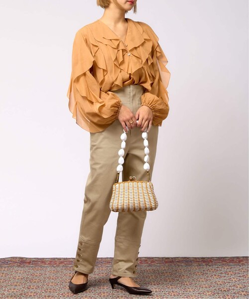 IENA（イエナ）の「《予約》IENA LA BOUCLE cotton フリルシャツ（その他・ホワイト/フリー）」の13枚目の写真