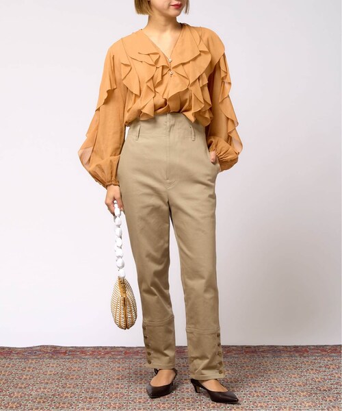 IENA（イエナ）の「《予約》IENA LA BOUCLE cotton フリルシャツ（その他・ホワイト/フリー）」の12枚目の写真