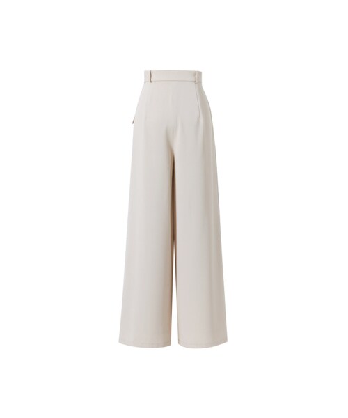 Marjorie（マージョリー）の「微光透影，特色口袋設計修身寬褲（パンツ・レディース・米白/淺紫・XS/S/M/L）」の8枚目の写真