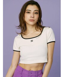 EVRIS | リンガーショートTシャツ(Tシャツ/カットソー)