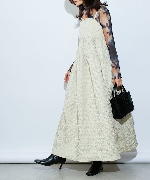 Lui's（ルイス）の「【23SS】バックデザインジャガードキャミ