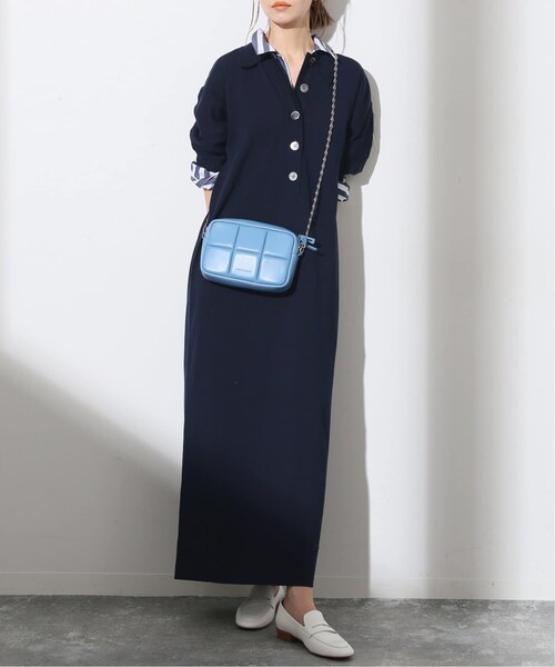 スローブイエナ／2023AW フレアスリーブポロエリニットワンピース SLOBE IENA（スローブイエナ）の「フレアスリーブポロエリニット