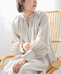 B.C STOCK（ベーセーストック）の「≪予約≫フロントボタンストライプワンピース（その他）」