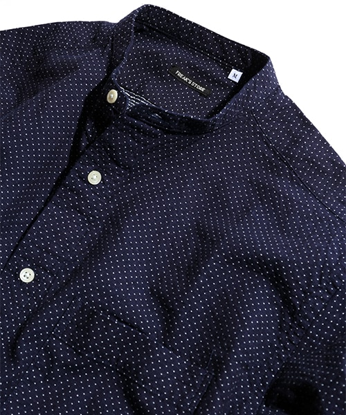 FREAK'S STORE（フリークスストア）の「【15SS新作】 インディゴドビーバンドカラーシャツ（その他・メンズ・サックスブルー/ネイビー・M/L）」の6枚目の写真