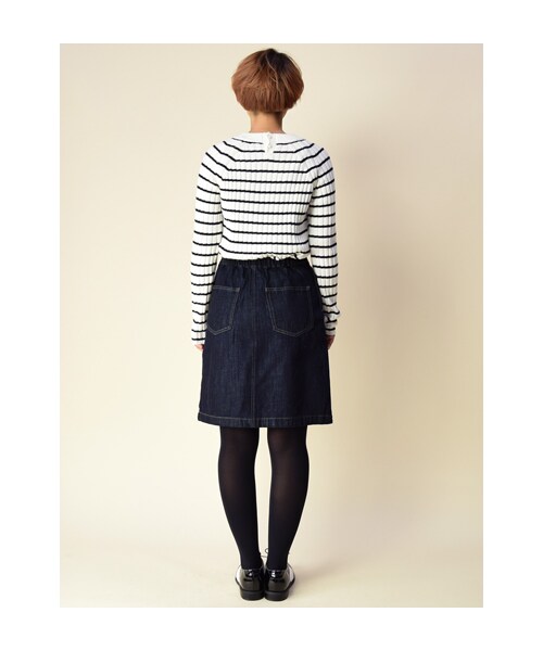 w closet（ダブルクローゼット）の「脇開きデニムスカート（パンツ・レディース・ブルー/ワンウォッシュ・FREE）」の5枚目の写真