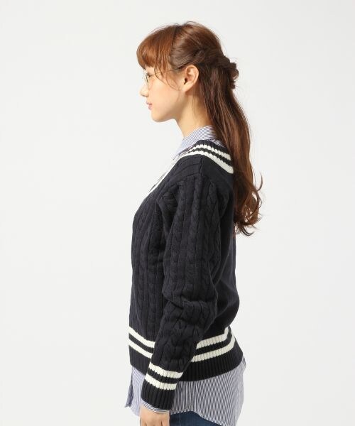 LOWRYS FARM(ローリーズファーム)の「【新作商品】5ゲージチルデンプルオーバーロングスリーブ(トップス・レディース・オフ/グレー/ネイビー・M/L)」の4枚目の写真