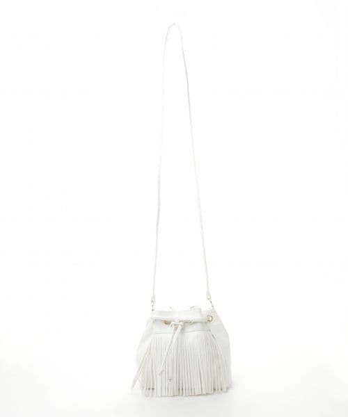 GLOBAL WORK(グローバルワーク)の「フリンジBAG(バッグ・レディース・ホワイト05/ブラック09・ONE SIZE)」の1枚目の写真