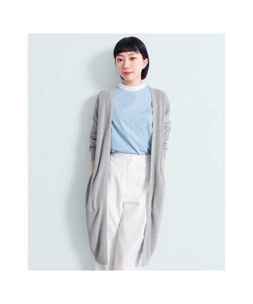 KBF（ケイビーエフ）の「KBF+　ロングカーディガン（トップス・レディース・OFF/GRY/PNK/NVY・one）」の19枚目の写真