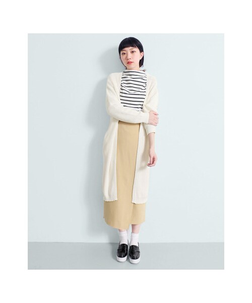 KBF（ケイビーエフ）の「KBF+　ロングカーディガン（トップス・レディース・OFF/GRY/PNK/NVY・one）」の5枚目の写真