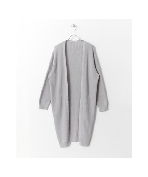 KBF（ケイビーエフ）の「KBF+　ロングカーディガン（トップス・レディース・OFF/GRY/PNK/NVY・one）」の2枚目の写真