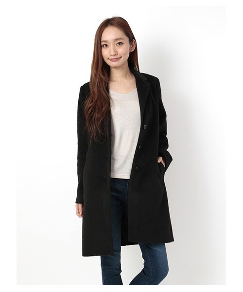 E hyphen world gallery（イーハイフンワールドギャラリー）の「・チェスターコート（コート　・レディース・チャコールグレー/ブラック/ネイビー・F）」の10枚目の写真